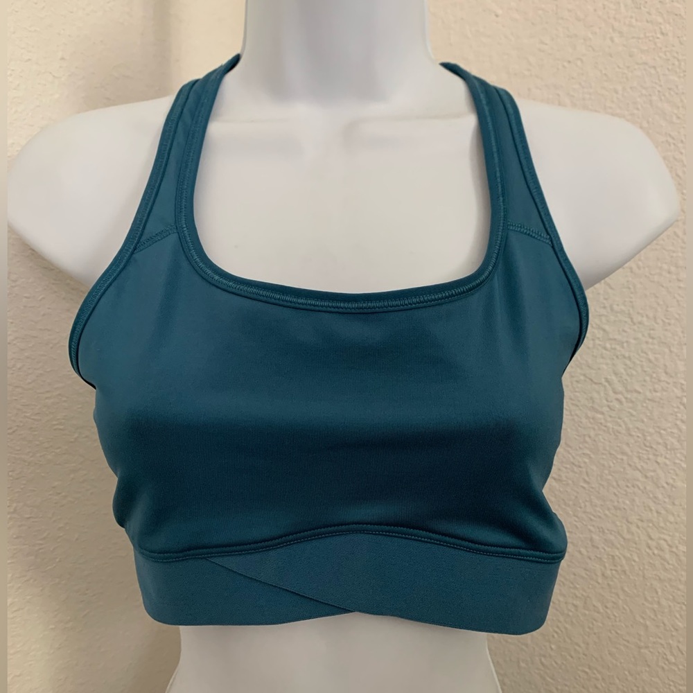 VS teal sports bra with mesh back panel